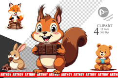 Chocolate Animals Clipart Product Image 1