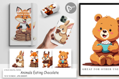 Digital Paper Chocolate Animals Product Image 1