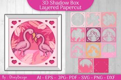 3D Shadow Box Animals Couple Love Layered Papercut Product Image 5