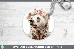 GorgeousAnimals Floral Crown Keychain design.