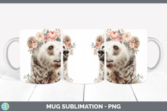 GorgeousAnimals Floral Crown Mug Wrap design.