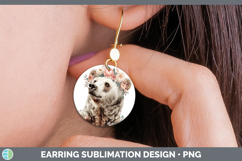 GorgeousAnimals Floral Crown Round Earrings design.