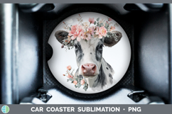 GorgeousAnimals Floral Crown Car Coaster design.