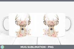GorgeousAnimals Floral Crown Mug Wrap design.