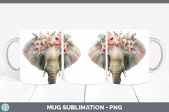 GorgeousAnimals Floral Crown Mug Wrap design.
