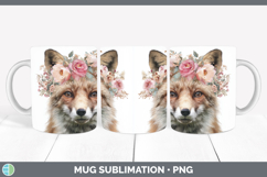 GorgeousAnimals Floral Crown Mug Wrap design.