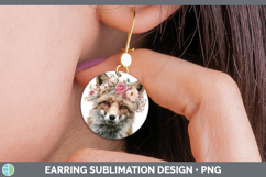 GorgeousAnimals Floral Crown Round Earrings design.
