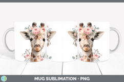 GorgeousAnimals Floral Crown Mug Wrap design.