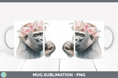 GorgeousAnimals Floral Crown Mug Wrap design.