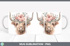 GorgeousAnimals Floral Crown Mug Wrap design.