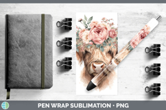 GorgeousAnimals Floral Crown Pen Wrap design.