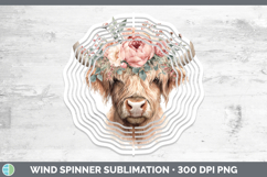 GorgeousAnimals Floral Crown Wind Spinner design.