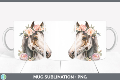GorgeousAnimals Floral Crown Mug Wrap design.