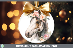 GorgeousAnimals Floral Crown Ornament design.