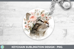 GorgeousAnimals Floral Crown Keychain design.