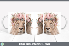 GorgeousAnimals Floral Crown Mug Wrap design.