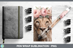 GorgeousAnimals Floral Crown Pen Wrap design.