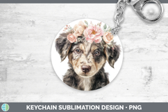 GorgeousAnimals Floral Crown Keychain design.
