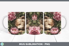 GorgeousAnimals Floral Sleeping Mug Wrap design.