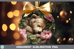 GorgeousAnimals Floral Sleeping Ornament design.