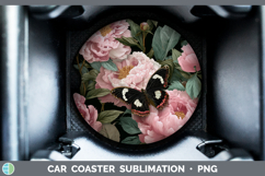 GorgeousAnimals Floral Sleeping Car Coaster design.