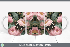 GorgeousAnimals Floral Sleeping Mug Wrap design.