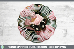 GorgeousAnimals Floral Sleeping Wind Spinner design.