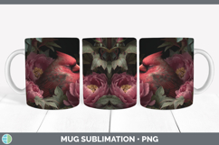 GorgeousAnimals Floral Sleeping Mug Wrap design.