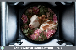 GorgeousAnimals Floral Sleeping Car Coaster design.