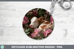 GorgeousAnimals Floral Sleeping Keychain design.