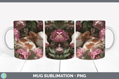 GorgeousAnimals Floral Sleeping Mug Wrap design.