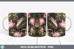GorgeousAnimals Floral Sleeping Mug Wrap design.