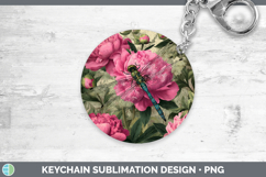 GorgeousAnimals Floral Sleeping Keychain design.
