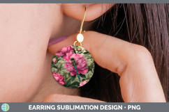 GorgeousAnimals Floral Sleeping Round Earrings design.