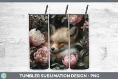 GorgeousAnimals Floral Sleeping Tumbler design.