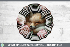 GorgeousAnimals Floral Sleeping Wind Spinner design.