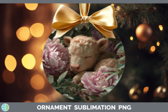 GorgeousAnimals Floral Sleeping Ornament design.