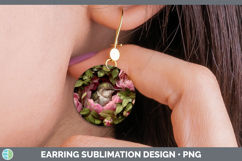 GorgeousAnimals Floral Sleeping Round Earrings design.