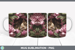 GorgeousAnimals Floral Sleeping Mug Wrap design.