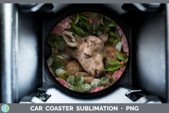 GorgeousAnimals Floral Sleeping Car Coaster design.