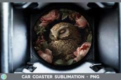 GorgeousAnimals Floral Sleeping Car Coaster design.