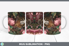 GorgeousAnimals Floral Sleeping Mug Wrap design.