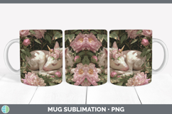 GorgeousAnimals Floral Sleeping Mug Wrap design.