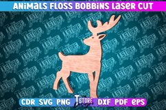 Deer Floss Bobbins Laser Cut | Laser Cut Design | CNC File Product Image 1