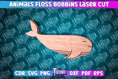 Whale Floss Bobbins Laser Cut | Laser Cut Design | CNC File Product Image 1