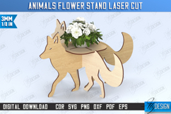 Fox Flower Stand | Garden | Home Decor | Flower Holder | CNC Product Image 1