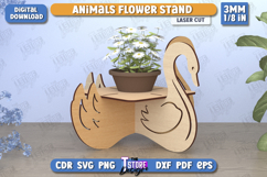 Flower Stand | Home Decor | Swan-Shaped Flower Pot Stand|CNC Product Image 1