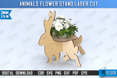 Animals Flower Stand Laser Cut Bundle,Animal Planter Pattern Product Image 4