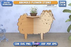 Animals Flower Stand Laser Cut Bundle,Animal Planter Pattern Product Image 4