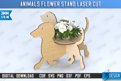 Dog Flower Stand | Garden | Home Decor | Flower Holder | CNC Product Image 1